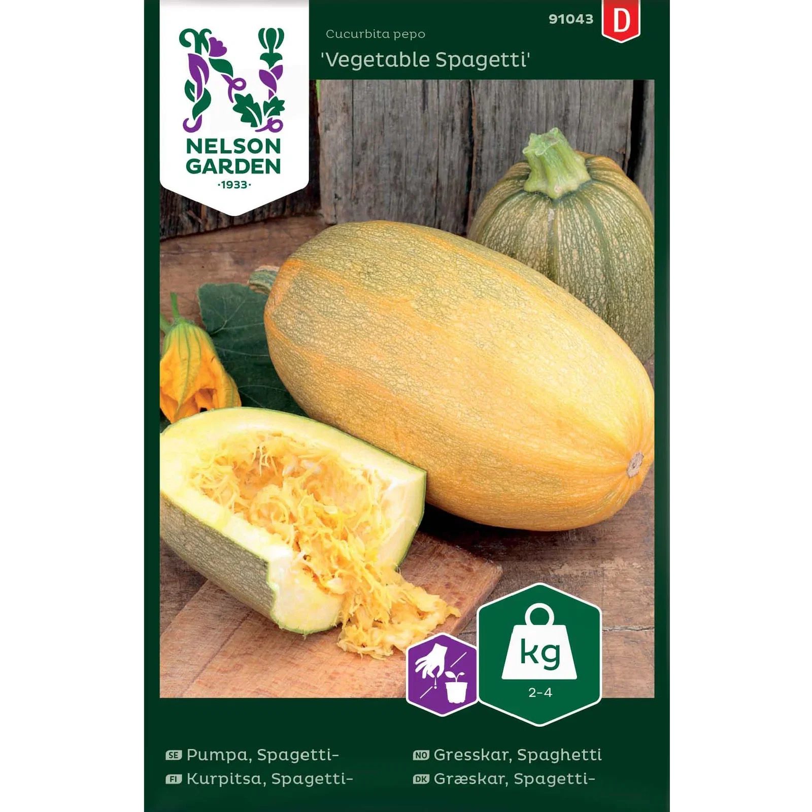Cucurbita pepo 'Vegetable Spagetti' Spaghettigresskar 'Vegetable Spagetti'