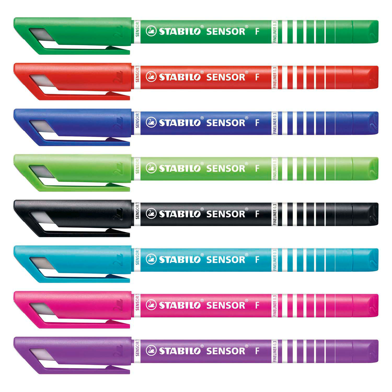 STABILO SENSOR - Fineliner 0.3 mm - Set Met 8 Stuks
