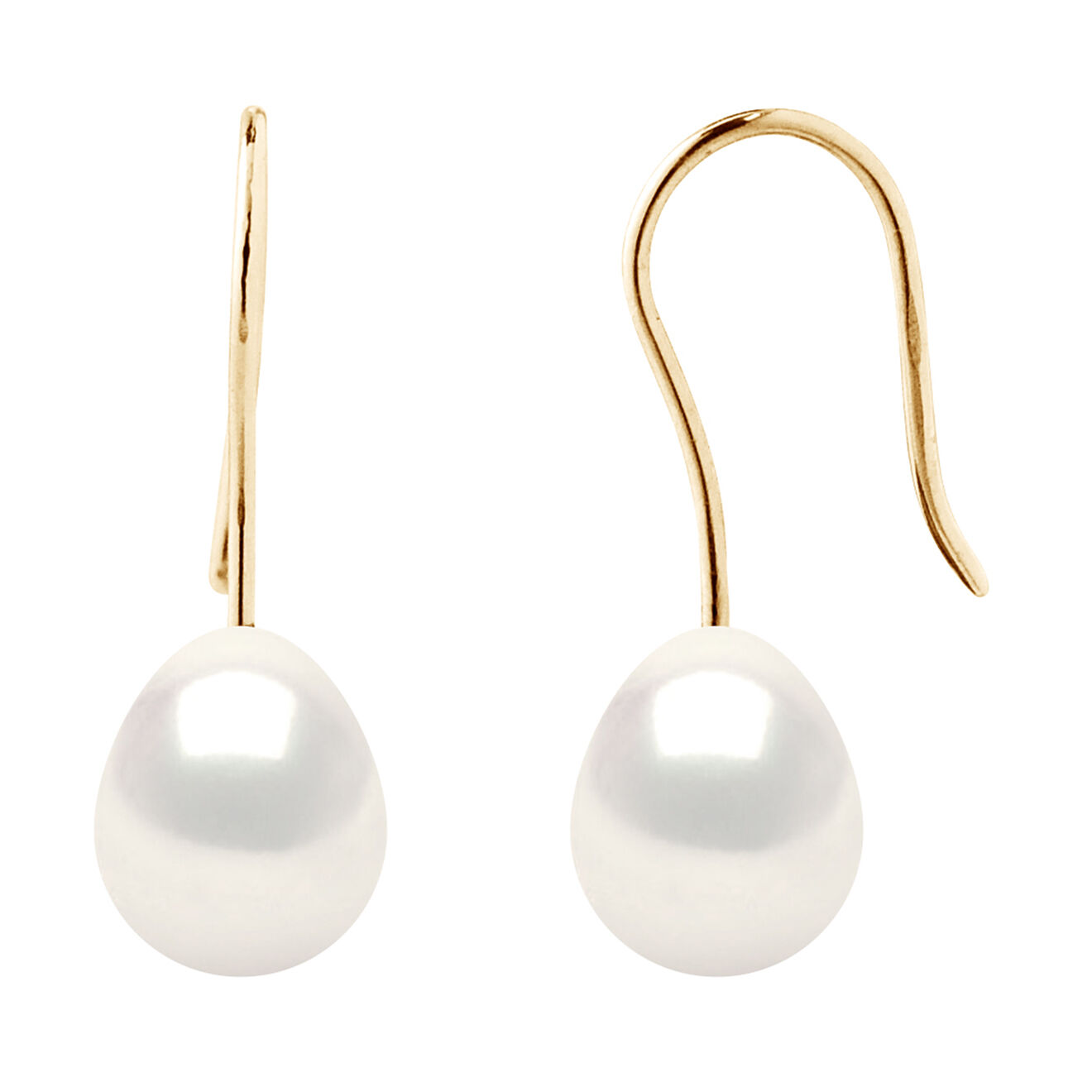 Pearl Addict Boucles d'oreilles Or Jaune & Perles d'Eau Douce blanches