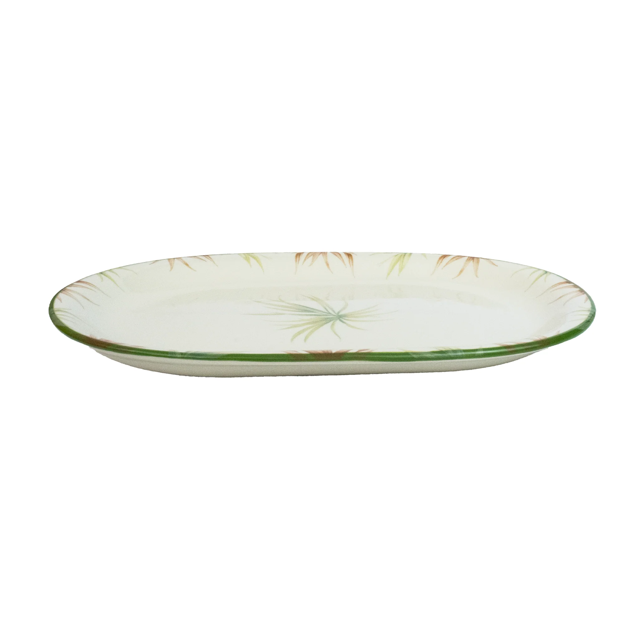 Plat ovale en céramique « Ramas Verdes » (lot de 2)