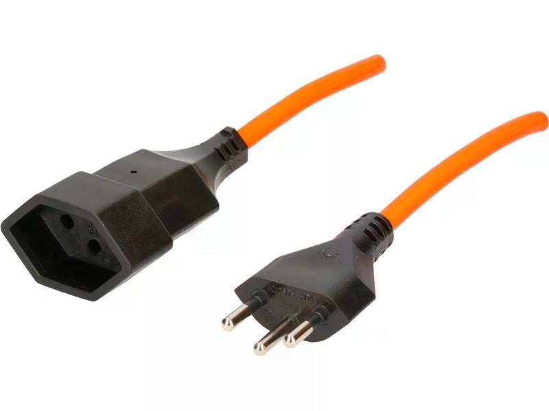 Max Hauri Verlängerungskabel 25 m T13 - T12, Orange 25 m langes Verlängerungskabel mit T12-Stecker und T13-Kupplung