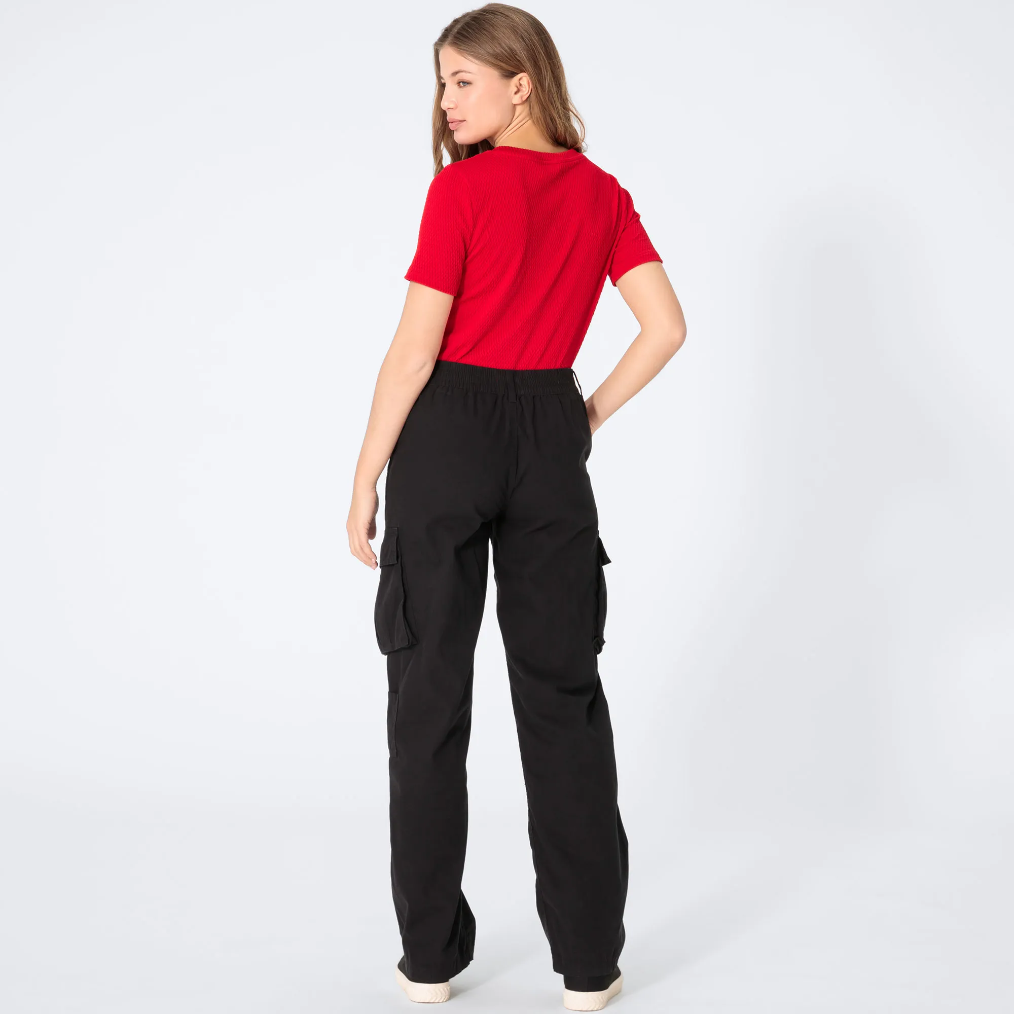 Damen-Hose mit 2 Cargo-Taschen