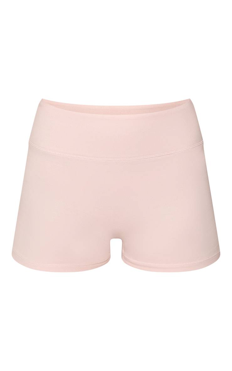 Rose Clair Short Moulant En Coton Doux