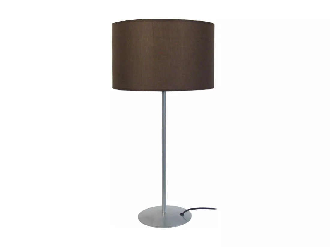 Lampe a poser, droit métal marron 58 cm.