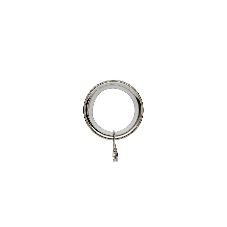 Anneau clip pour barre à rideau Olympe GoodHome métal chromé gris Ø19 cm