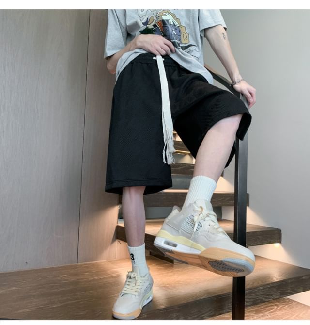 farrahces - Sweatshorts met trekkoord en letters