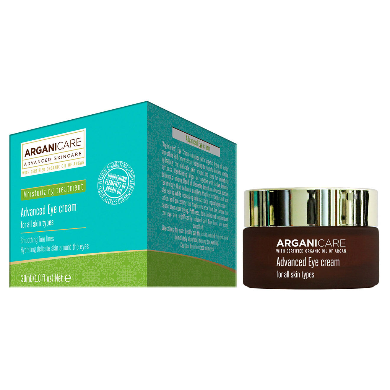 Arganicare Crème contour des yeux tout type de peau - 30 ml
