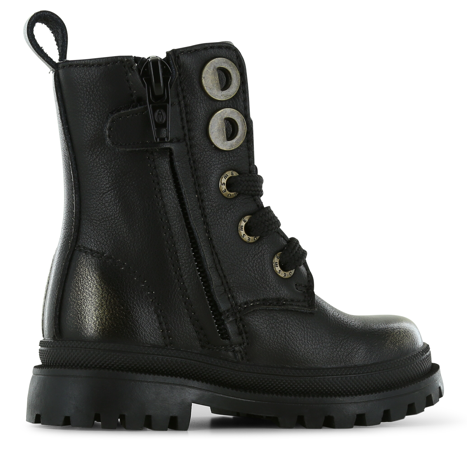 Shoesme zwart-gouden bikerboot Leer | Sale