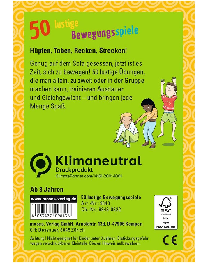 Kartenspiel 50 LUSTIGE BEWEGUNGSSPIELE