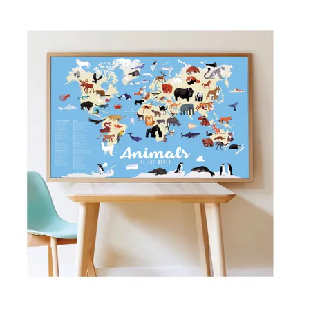 Poppik Sticker Lernposter Tiere der Welt