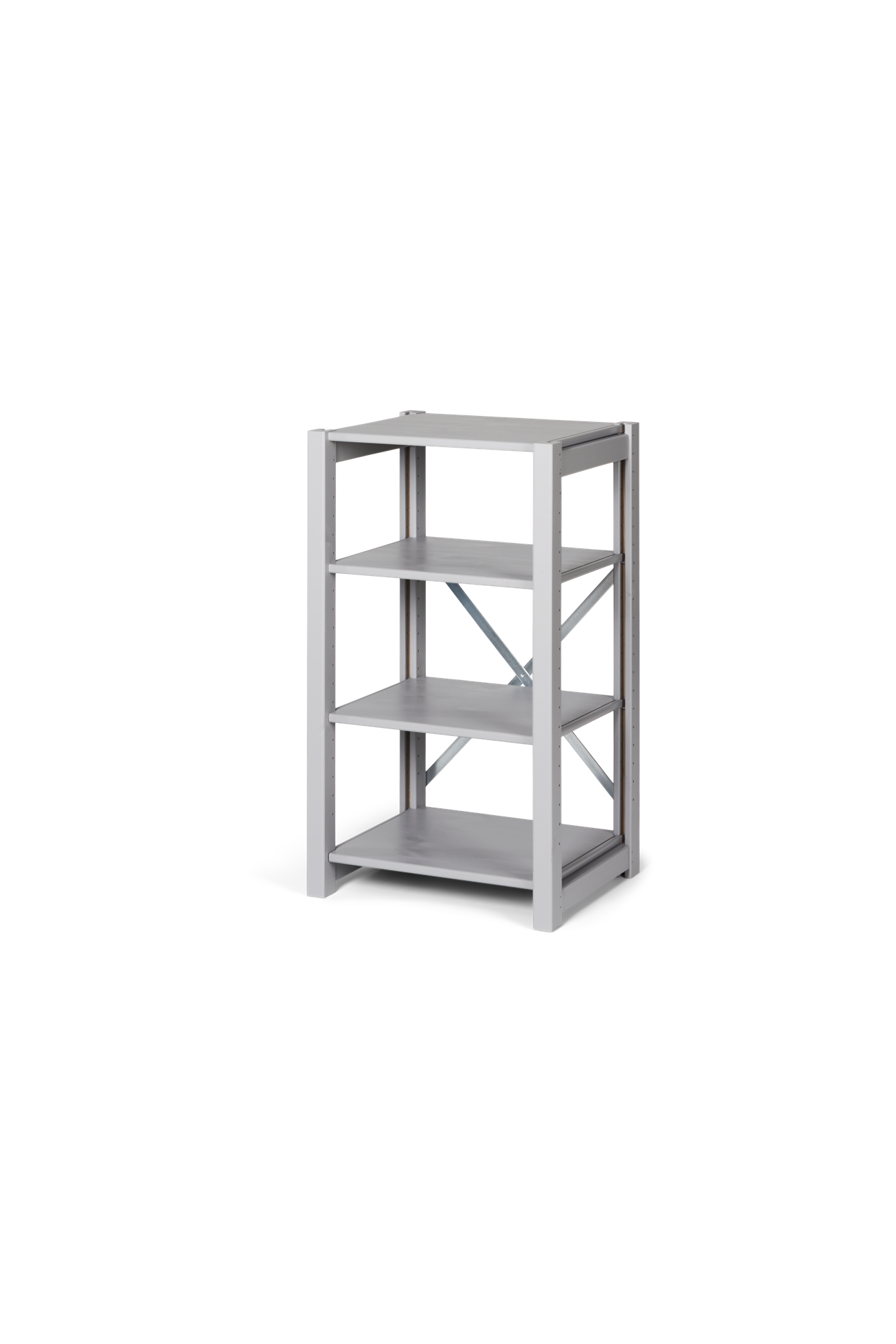 Reol | Fyrretræ. 45,8 x 38,6 x 79,7 cm. | Silver Grey | abc classic