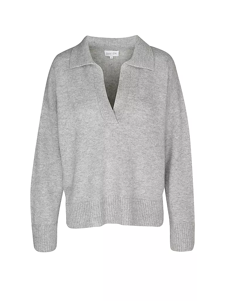 DAVIDA Kaschmirpullover  hellgrau