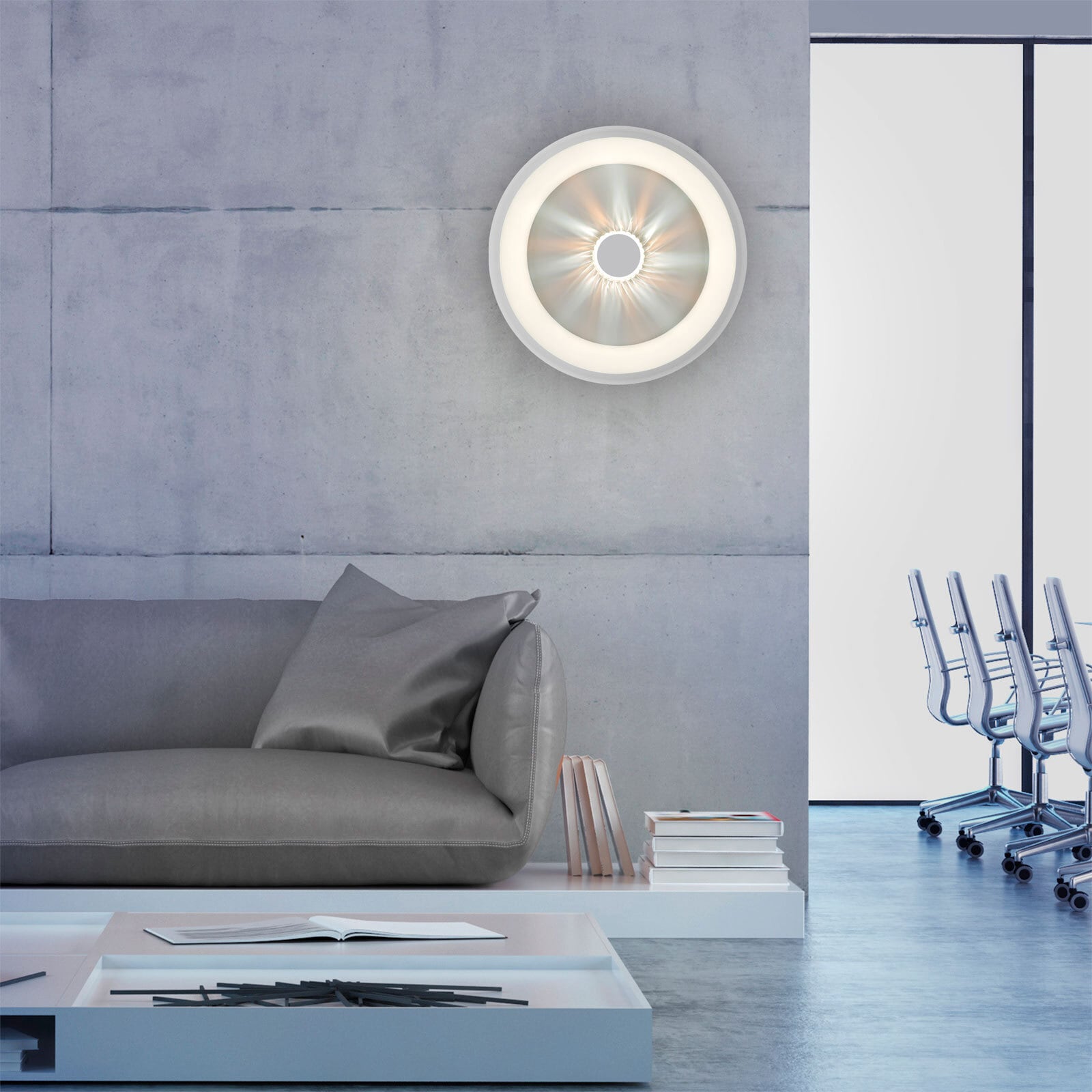 JUST LIGHT LED Deckenlampe VERTIGO 46 cm weiß