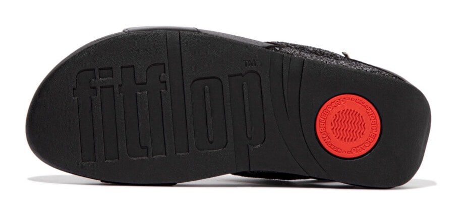 Fitflop Keilsandalette »LULU GLITTER BACK-STRAP SANDALS«  , Sommerschuh, Sandale, Keilabsatz, mit funkelnden Riemchen