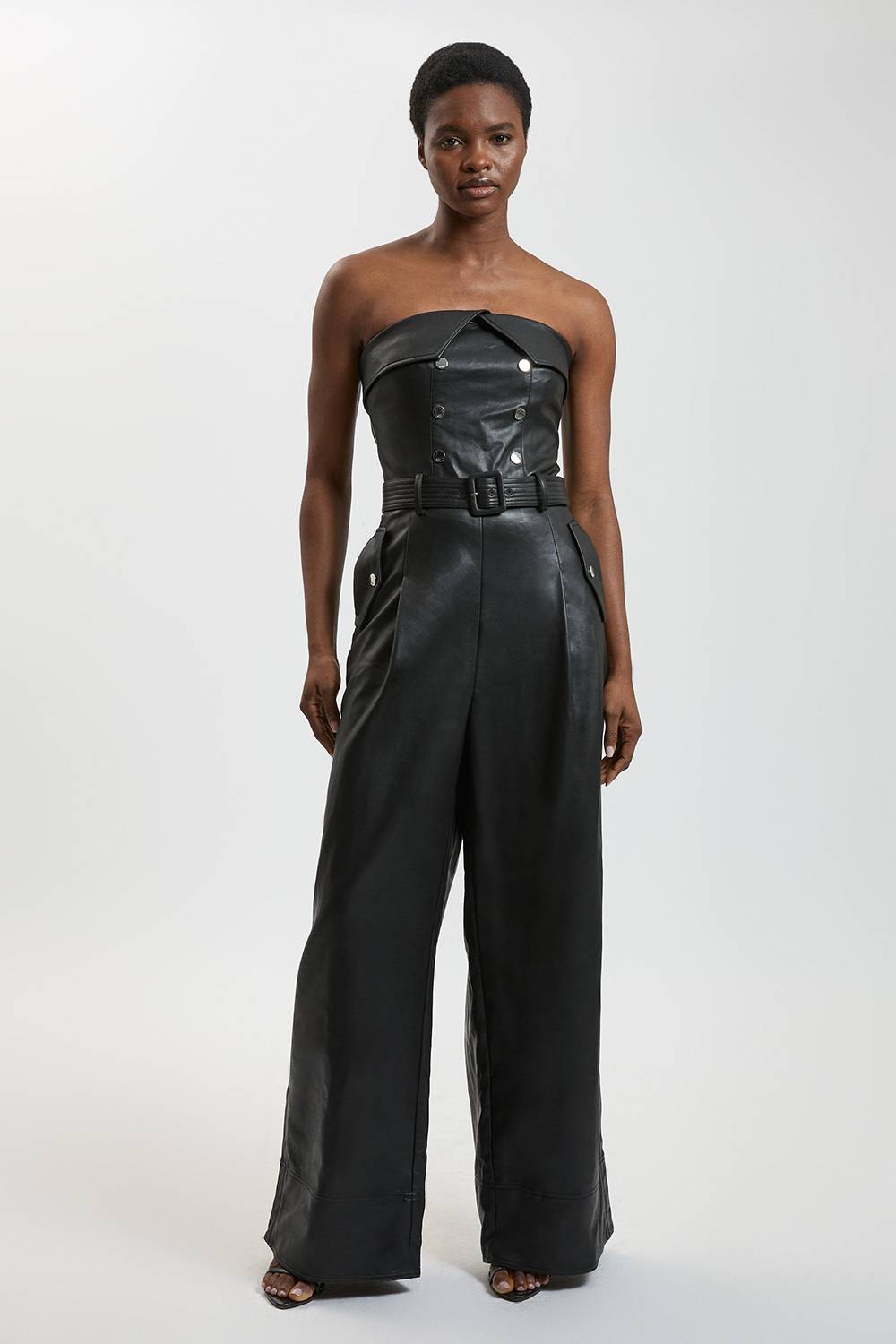 KarenMillen Combinaison Bandeau Trench En Synthétiquecuir