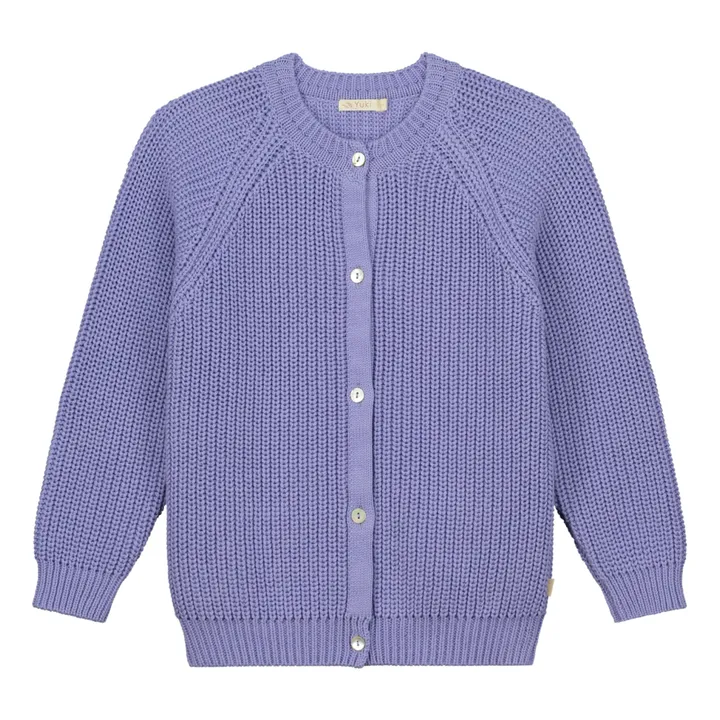 Yuki Cardigan Raglan Coton Bio | Violet