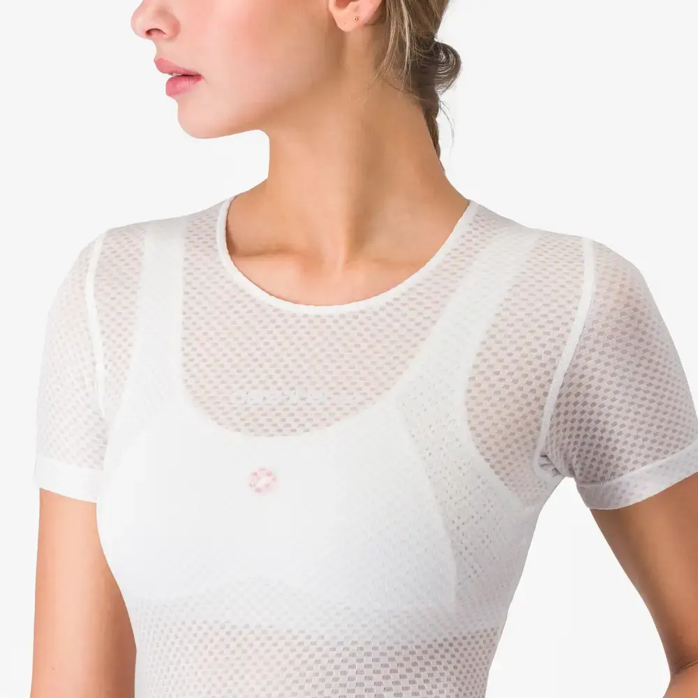 Castelli Pro Mesh Ondershirt Korte Mouwen Wit Dames