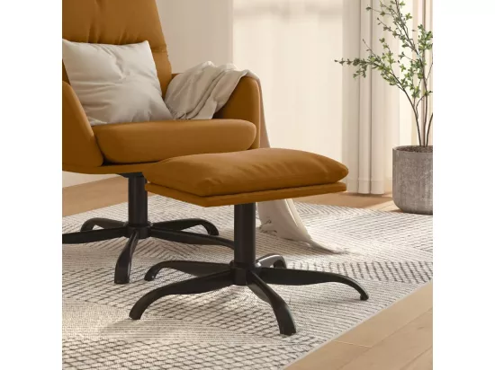Repose-pied Marron 60x60x36 cm Velours