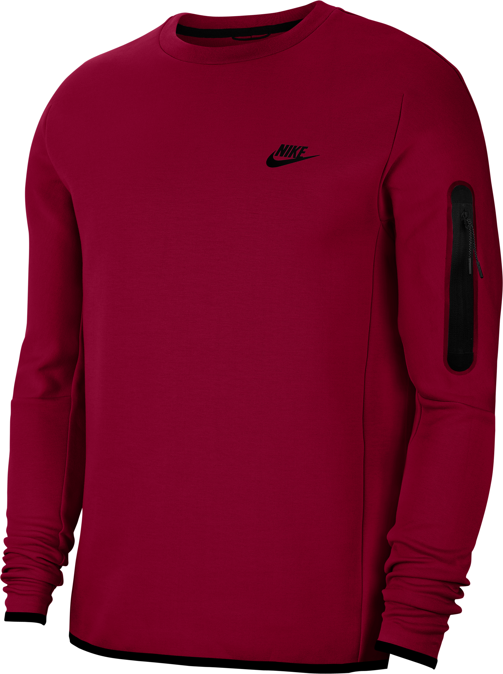 Nike Tech Fleece Crew Sweatshirt Rot Schwarz F677