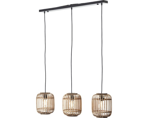 Hanglamp, 3-lichts, HxL 125x105 cm, naturel/bruin