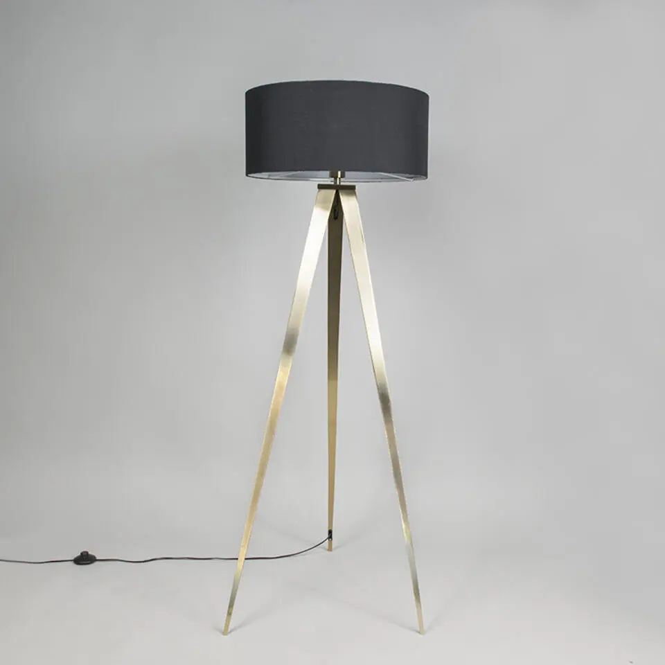 Qazqa vloerlampen ilse zwart e27