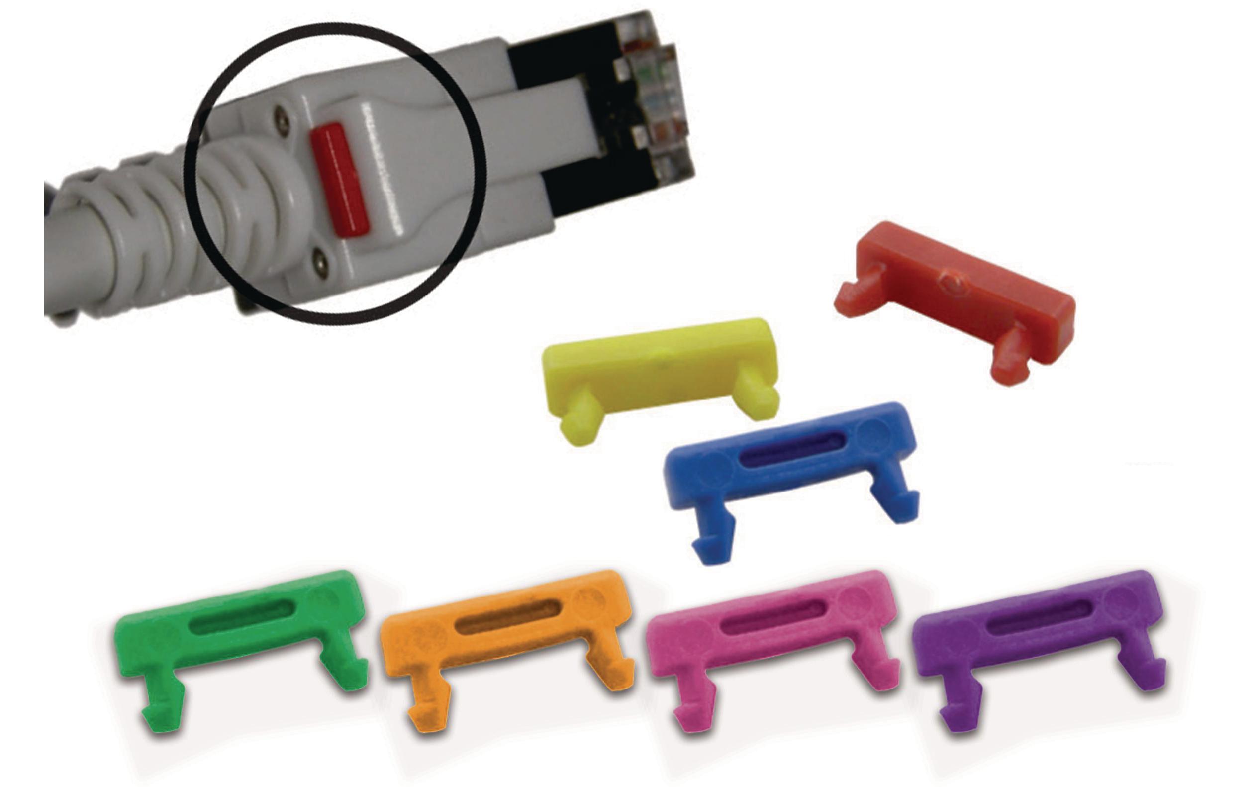 Clip LED-Patchkabel 100 Stück GelbSet mit 100 Stück, gelb