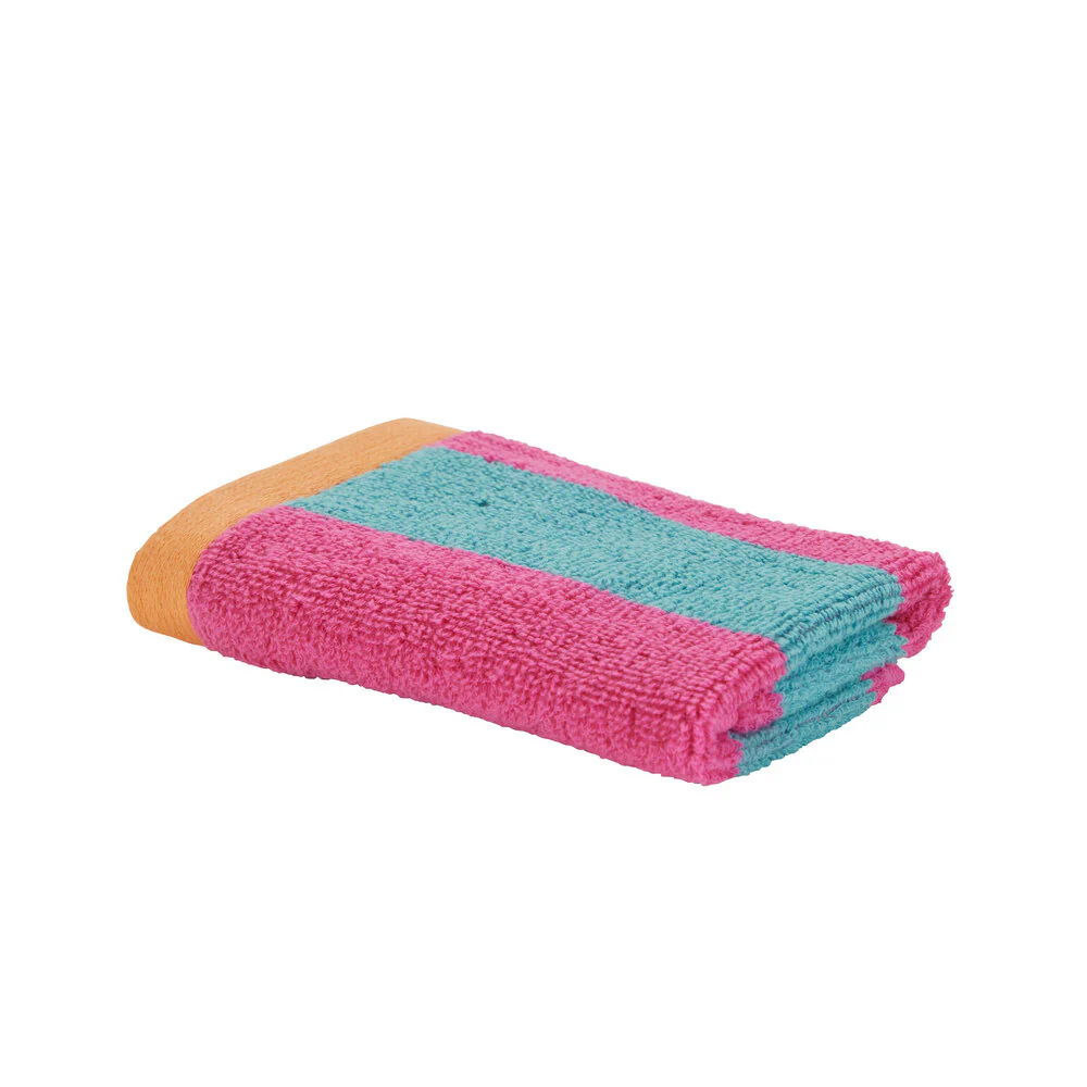 Bahne Interior  Stripe håndklæde - Pink/Turqoise/Orange