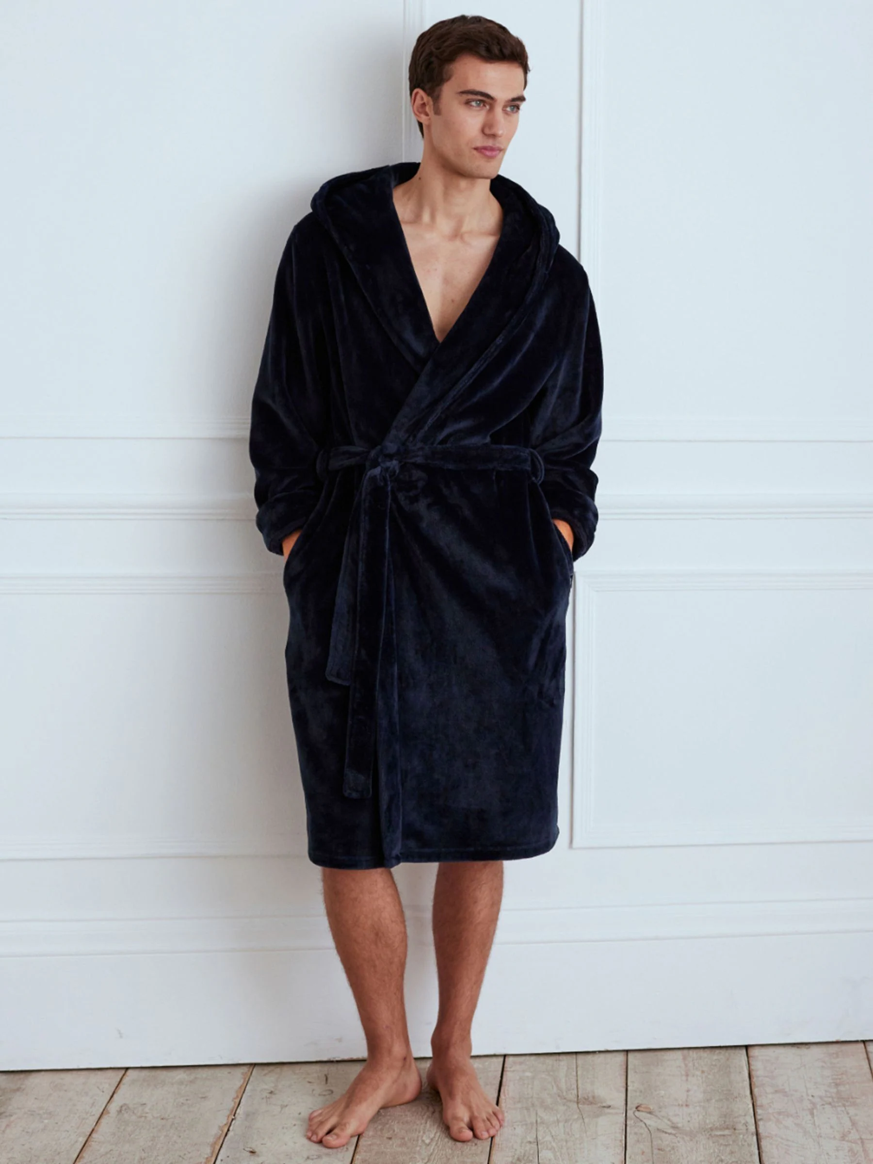 Blauw - Chelsea Peers - Fleece badjas
