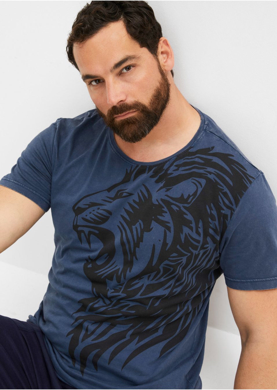 T-shirt en coton facile d'entretien, Slim Fit