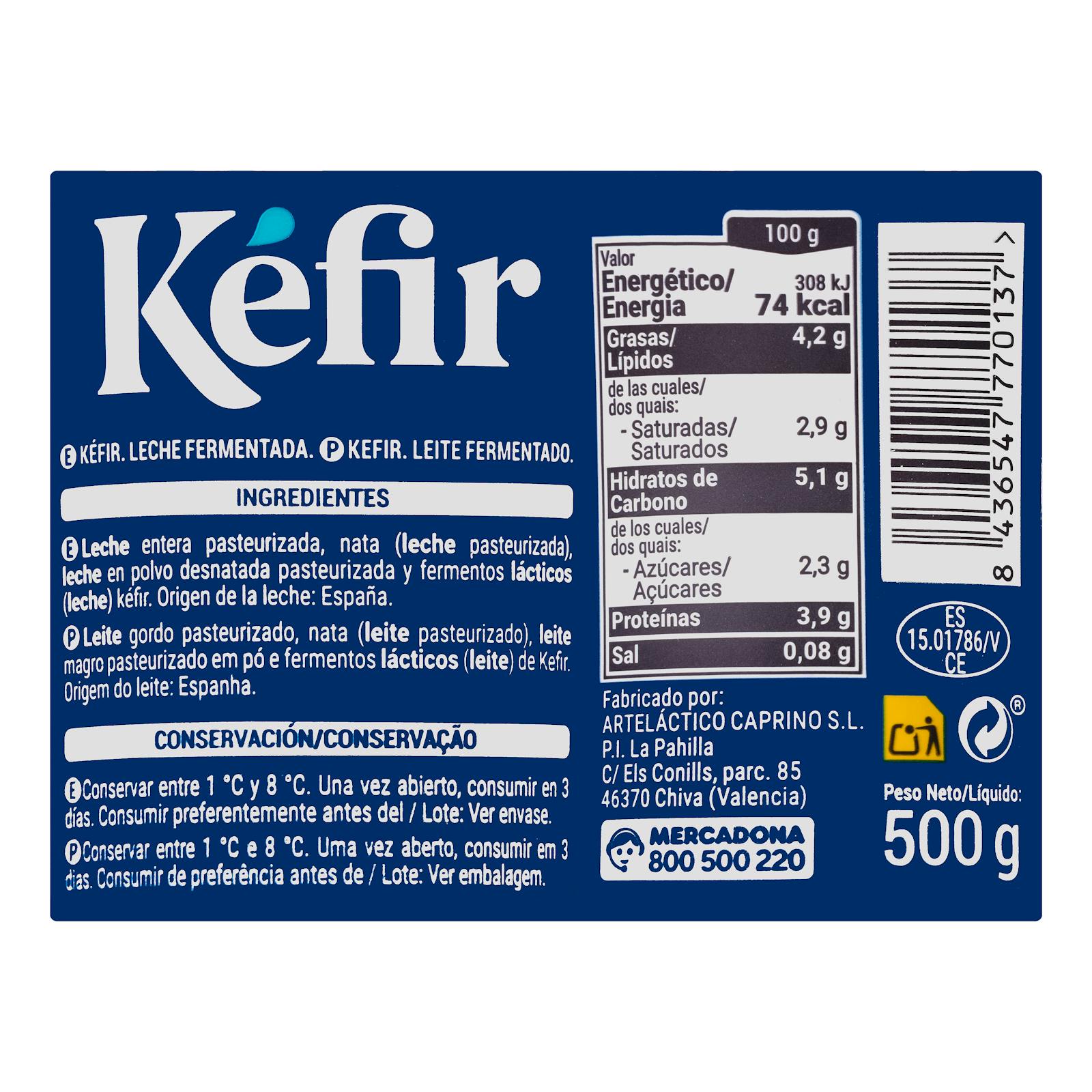 Kéfir naturel au goût doux