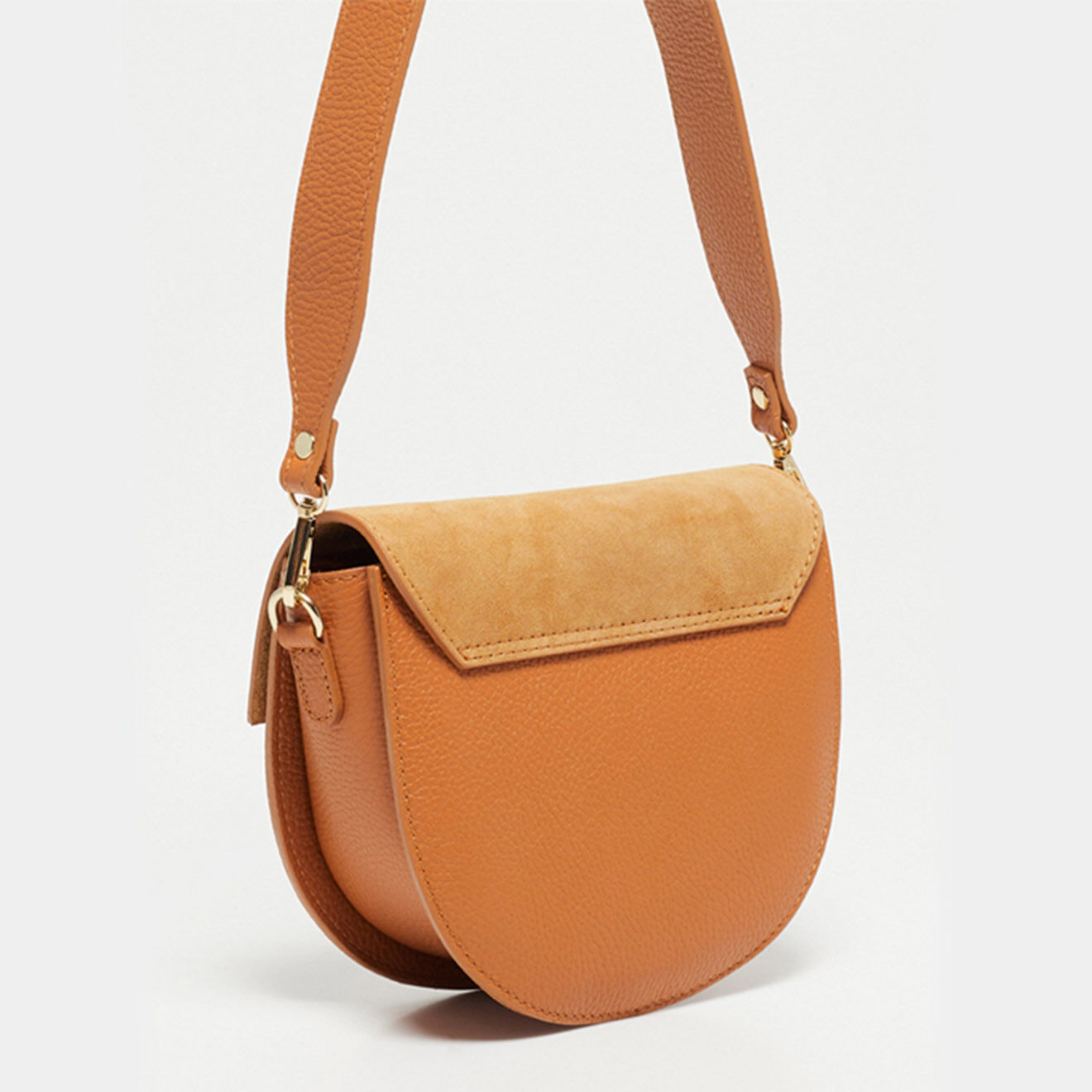Christian Laurier Sac bandoulière en Cuir Lexa camel - 22x18x8 cm
