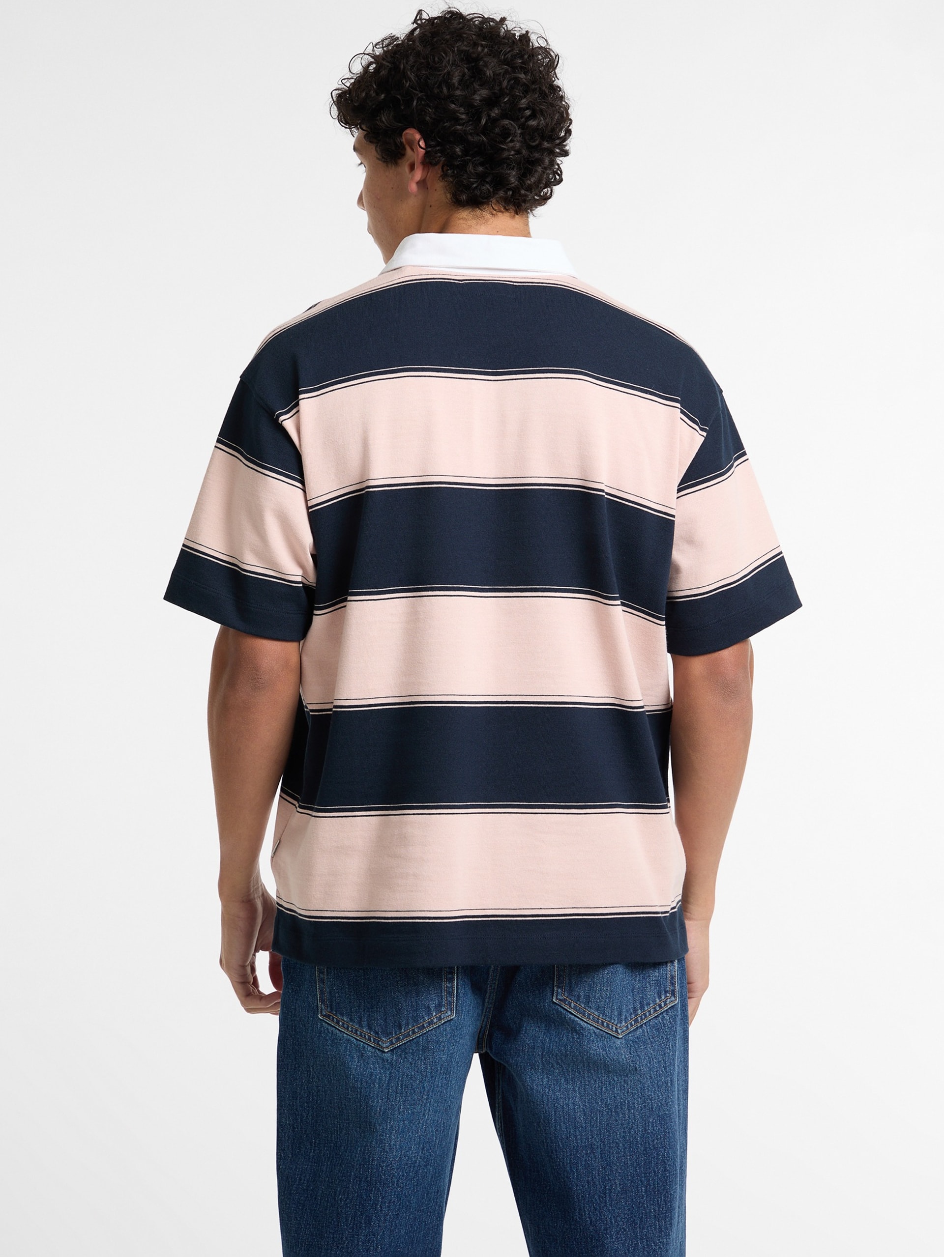Polo de rugby listrado