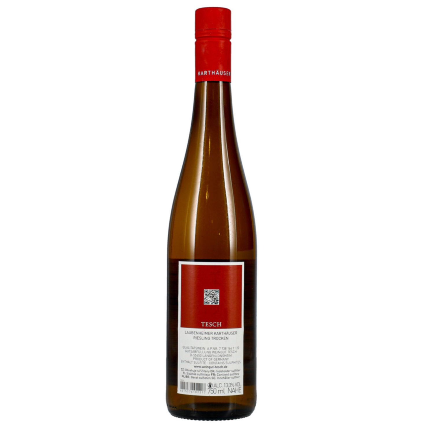 Nahe QbA Riesling Karthäuser Weingut Tesch -75cl