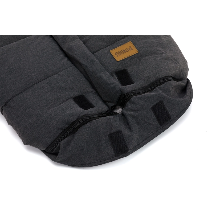 fillikid Winterfußsack Eiger Soft Gr.0 Melange Schwarz