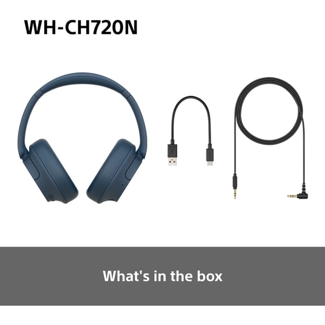 Sony WH-CH720N trådløse around-ear høretelefoner (blå)