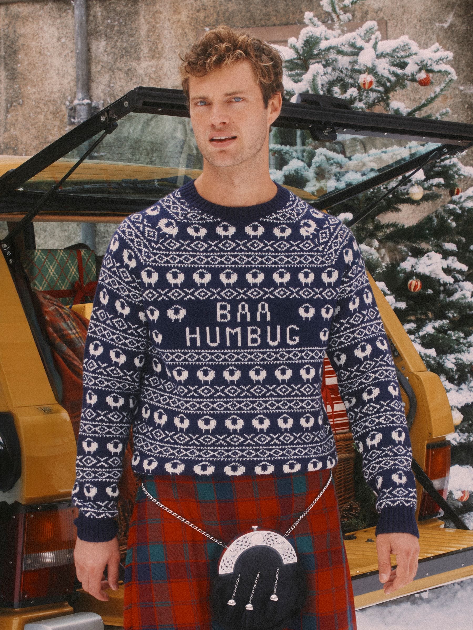 Baa Humbug Intarsia Christmas Jumper