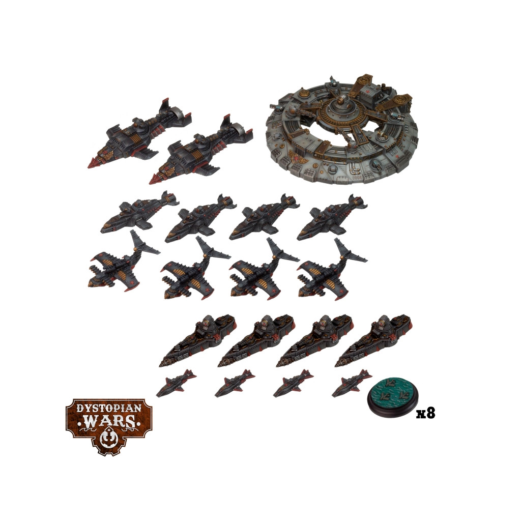 Dystopian Wars: Black Wolf Battlefleet Set