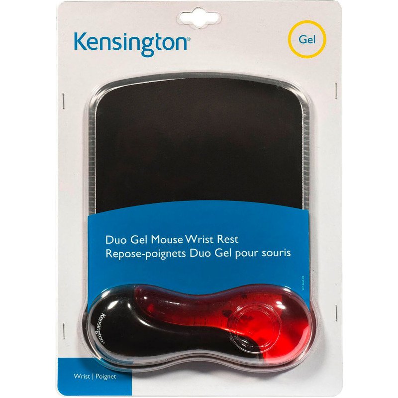 Tapis souris avec repose-poignet ergonomique en gel Kensington noir / rouge