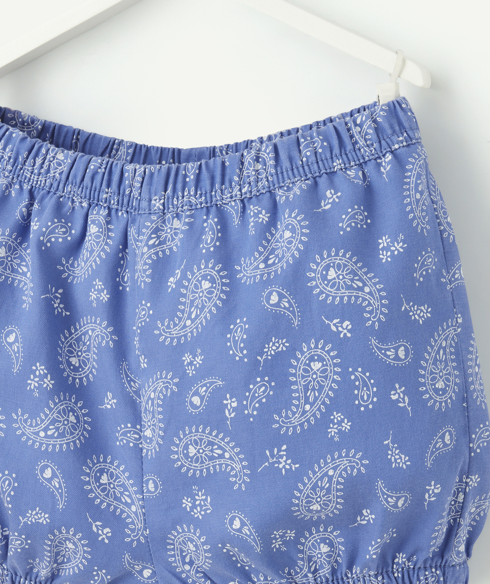 short bloomer bébé fille en viscose responsable imprimé cachemire