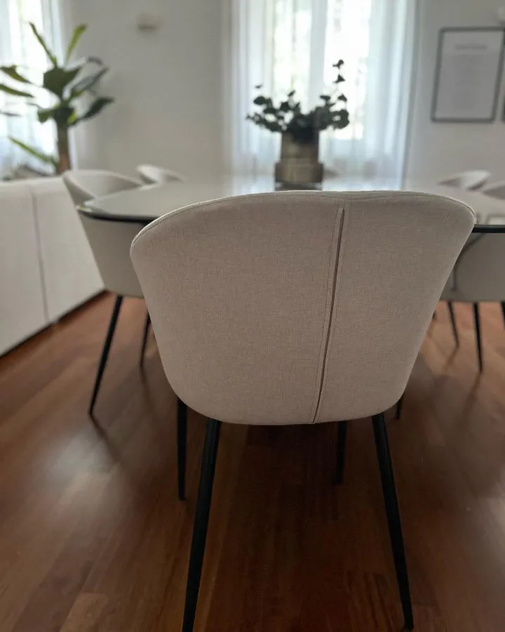 Set van 2 eetkamerstoelen MASON Lichtbeige