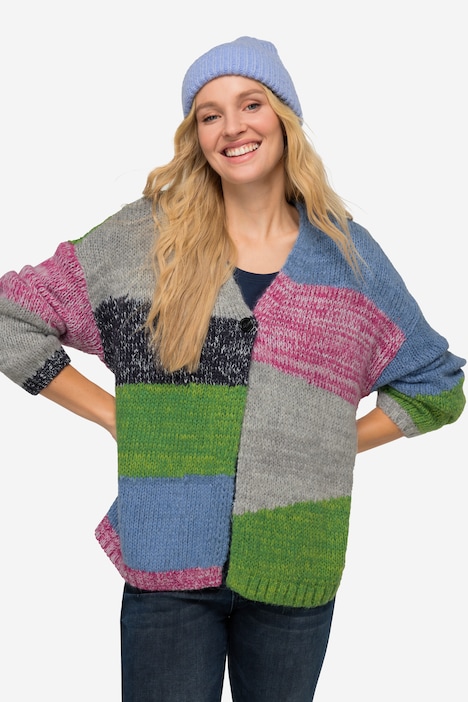 Strickjacke, Colorblocking