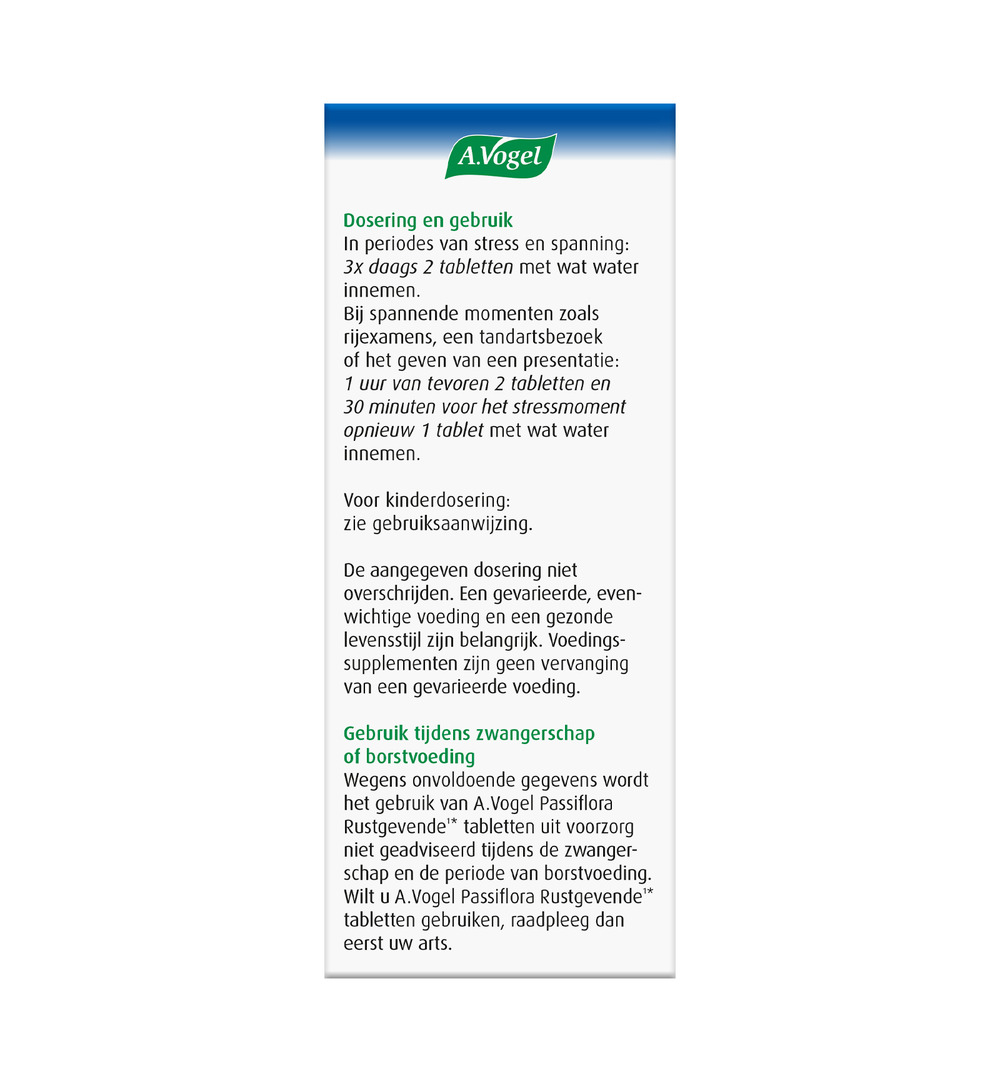 A.Vogel Passiflora rustgevende (80 tabletten)