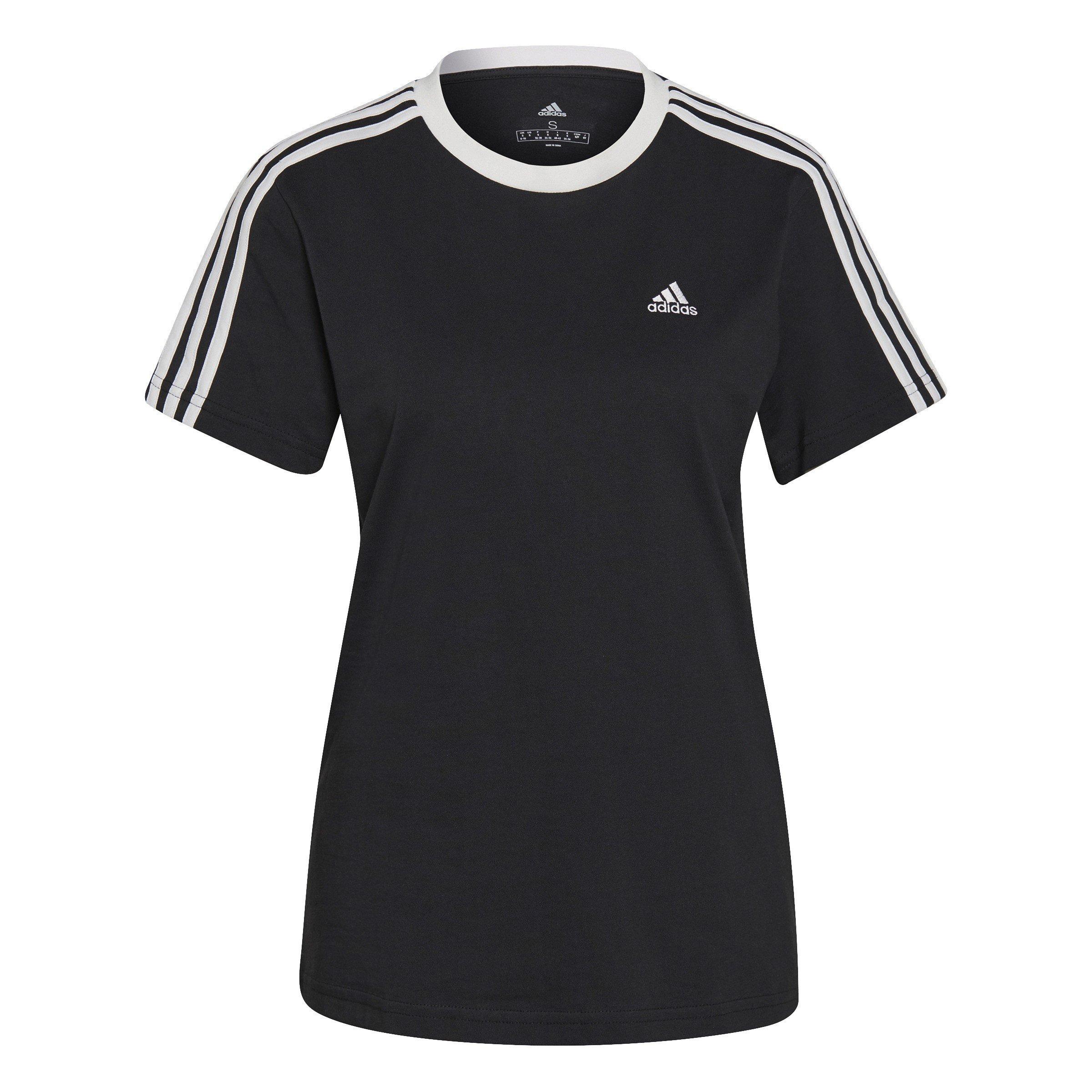 adidas Essentials 3 Stripe T-Shirt Womens