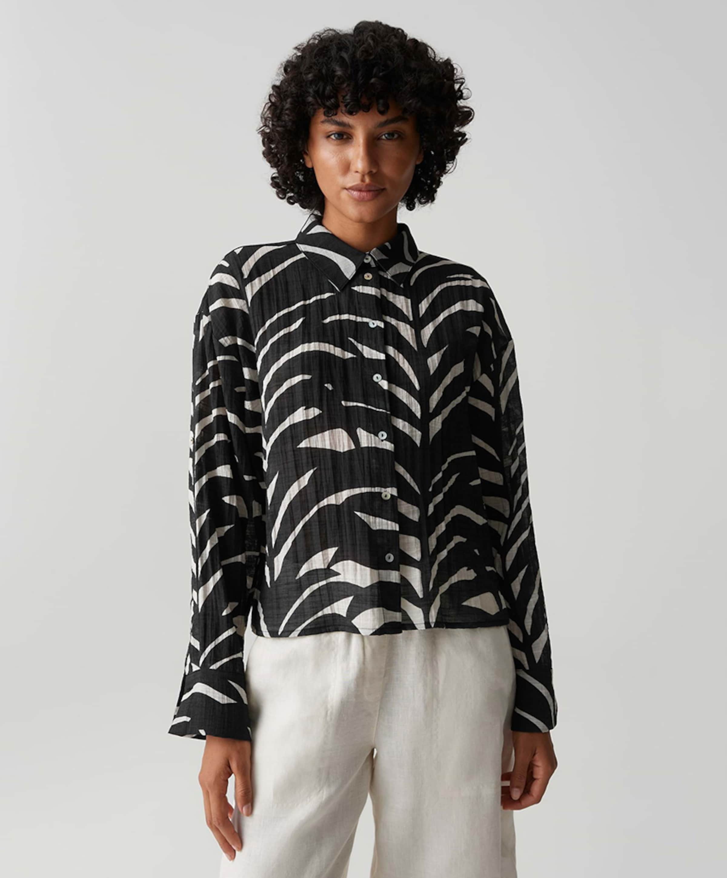 OPUS Dames blouse zwart