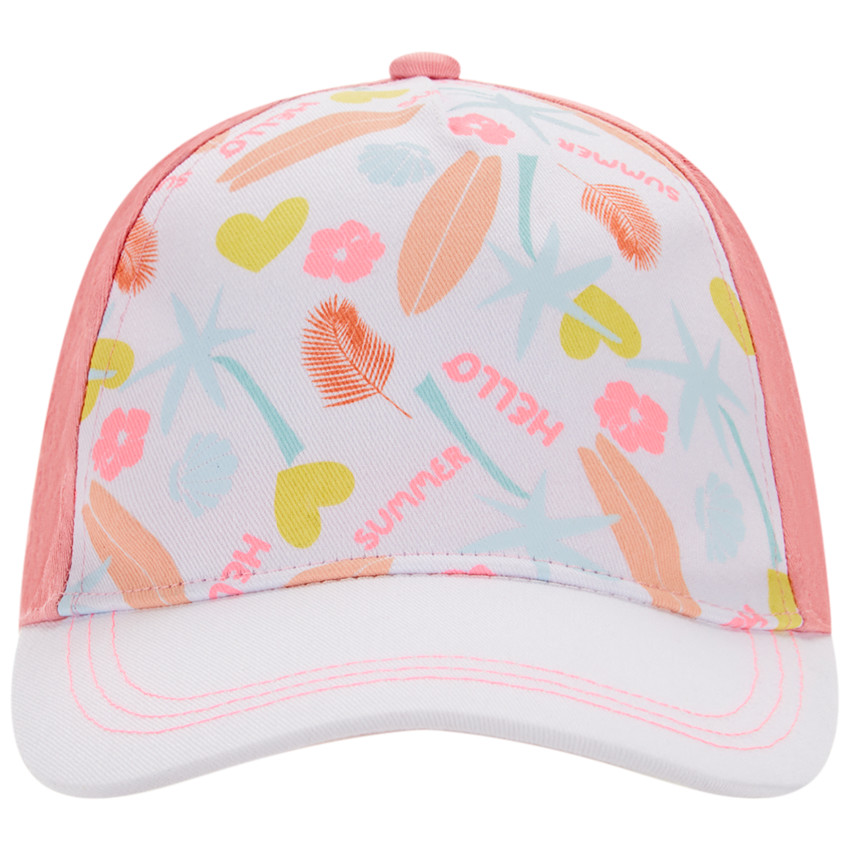 Casquette bicolore à imprimé fantaisie Summer pour fille