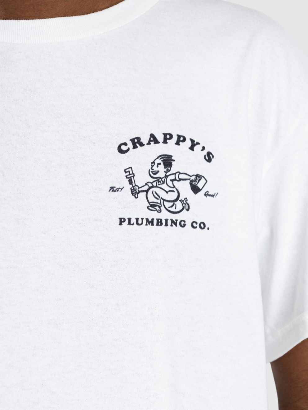 A.LAB Crappy's Plumbing Co. T-Shirt white