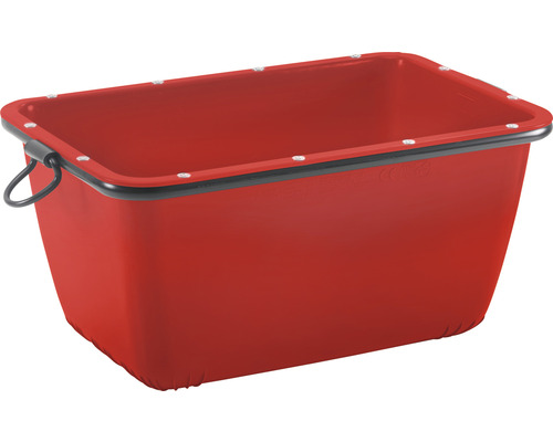 Kant-en-klare mortelcontainer, kraanbaar, met gecoat buisframe, rood, 990 x 665 x 490 mm, 200 l