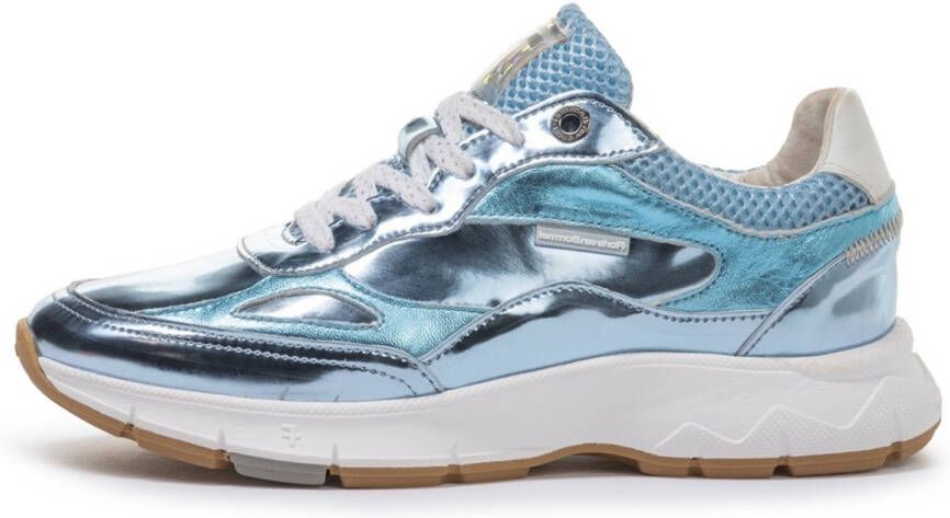 FLORIS VAN BOMMEL Lage Sneakers Dames Sfw-10101 Maat: 37 5 Materiaal: Leer Kleur: Blauw