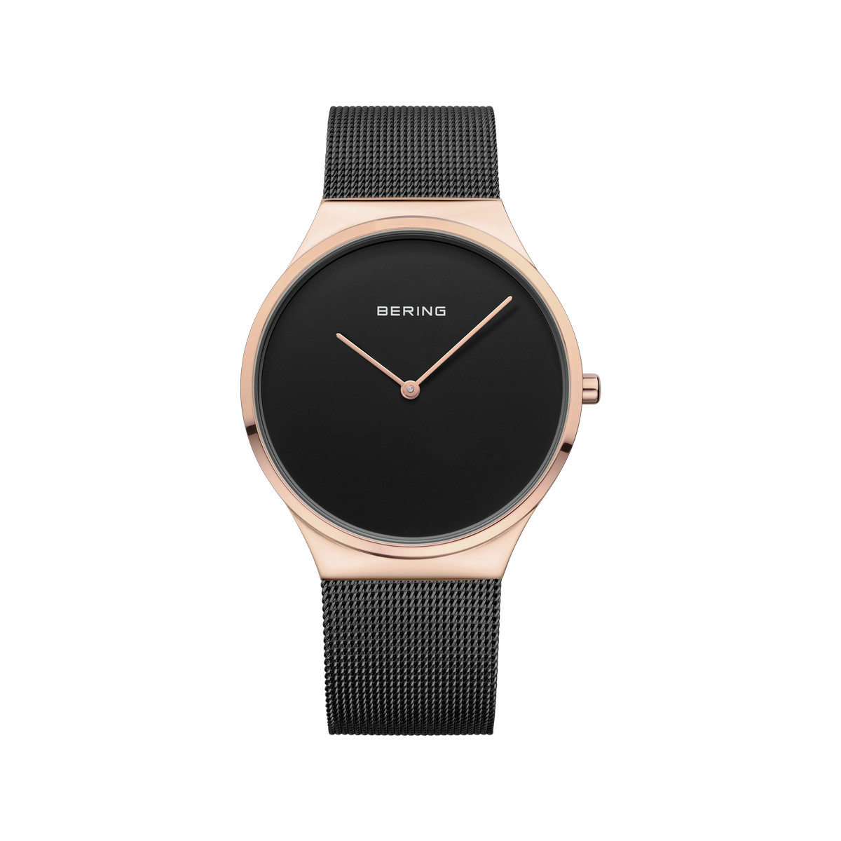 Montre Bering homme Classique rose milanais noir