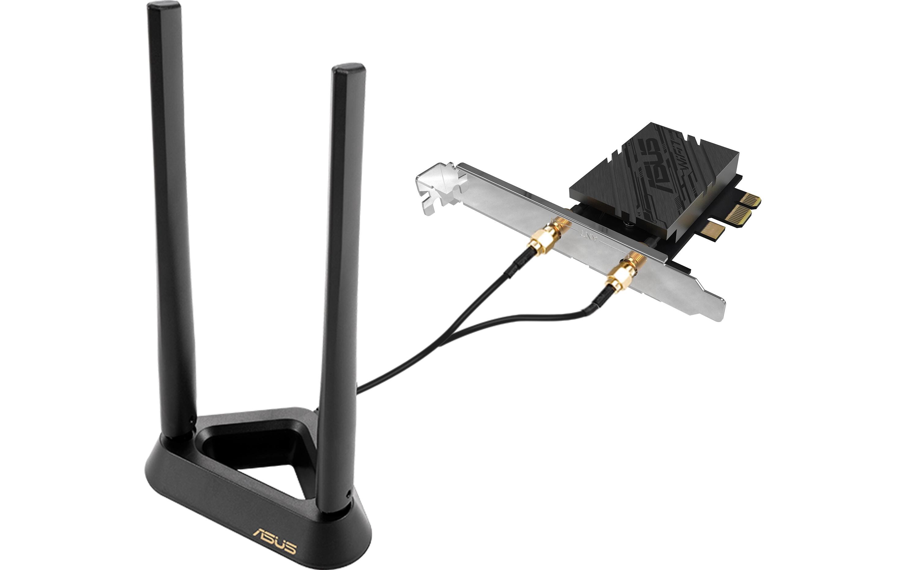 PCE-BE92BTWiFi 7 PCI-E Adapter mit 2 externe Antennen und magnetisierter Sockel